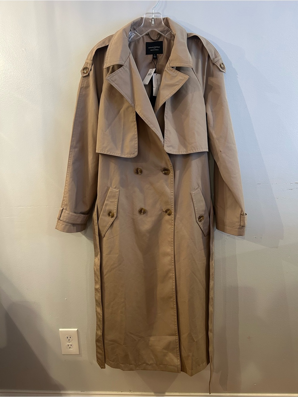 Banana Republic Factory Timeless Trench Coat Classic Capsule Wardrobe Large